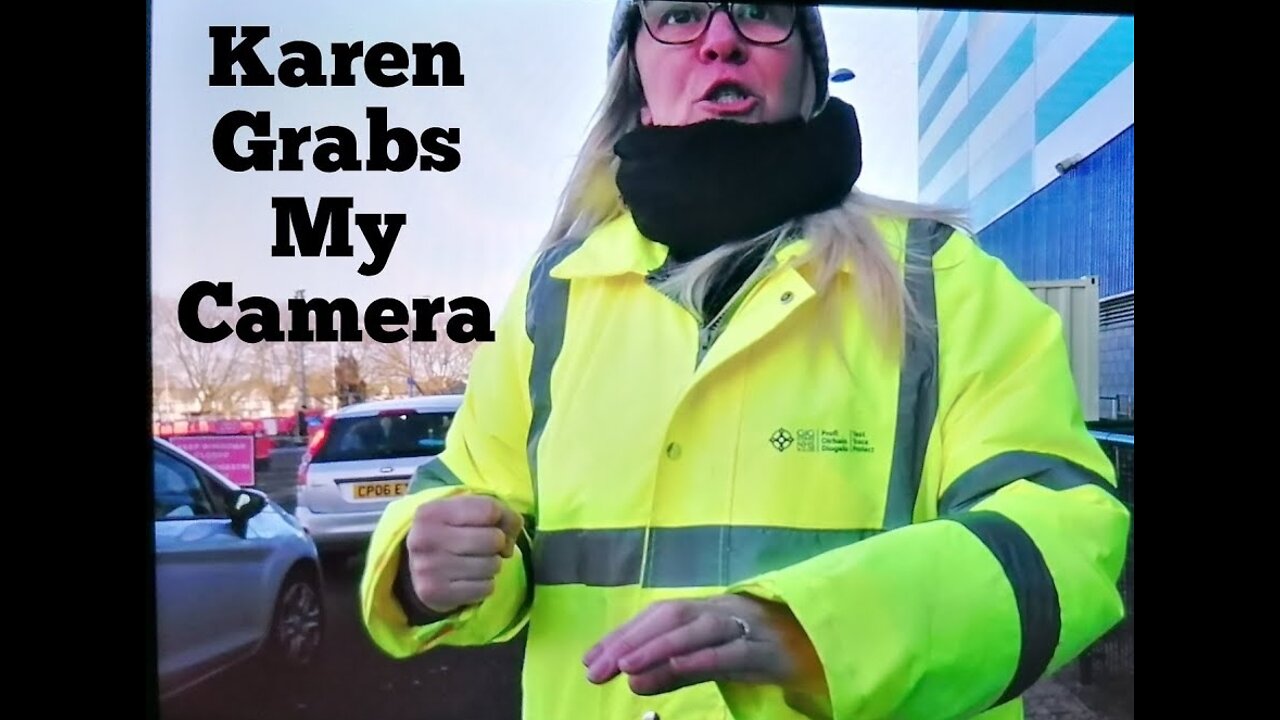 Covid test staff attack cameraman.. Crazy Karen