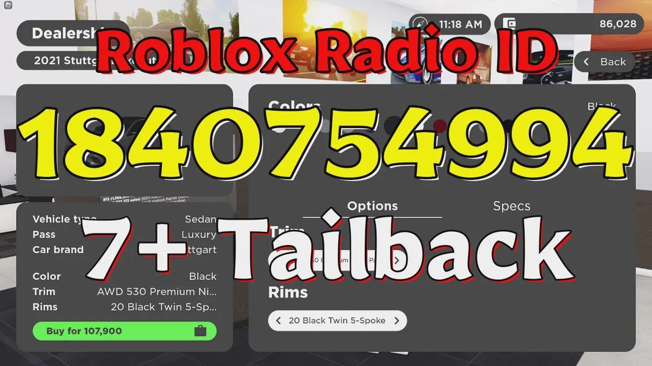 Tailback Roblox Radio Codes/IDs