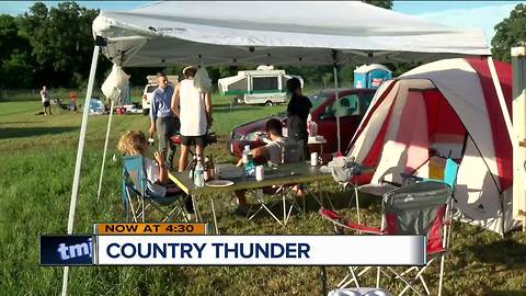 Campers ready for weekend festivities at Country Thunder