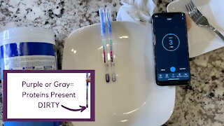 Norwex 5-minute Raw Chicken Swab Test, Black Light Demo and disinfectant wipe comparison