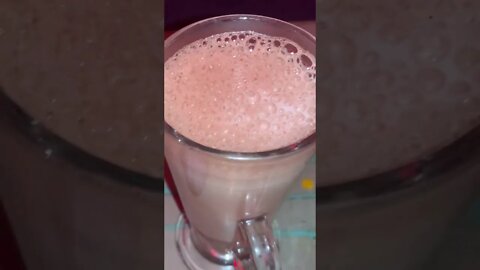 Drinking chocolaté milk and eating pie in the Middle East