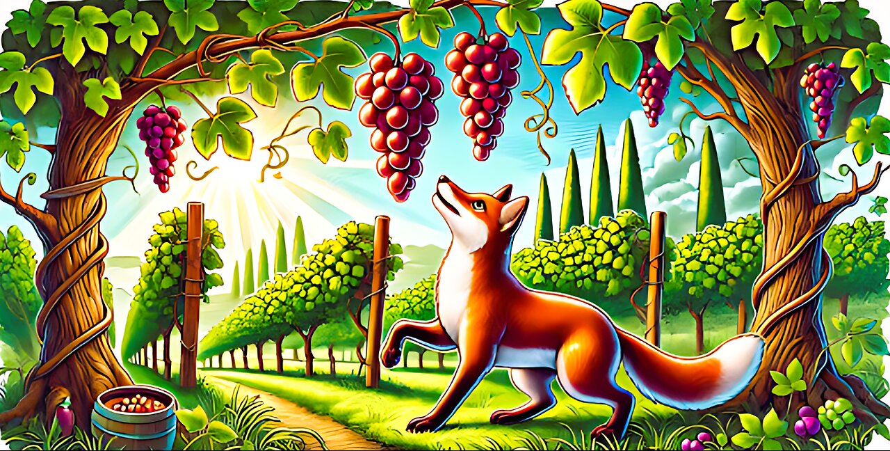 The Fox And The Grapes Story For Kids, With Moral