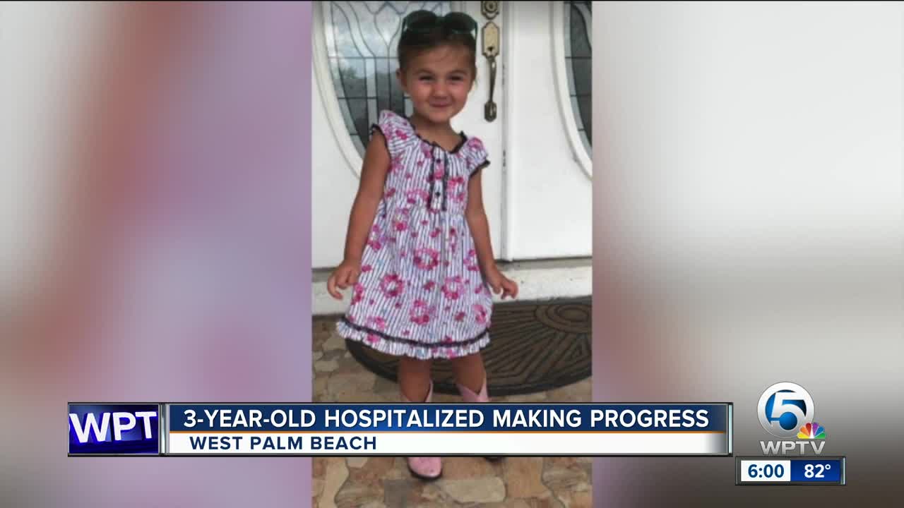 Hospitalized 3-year-old making progress