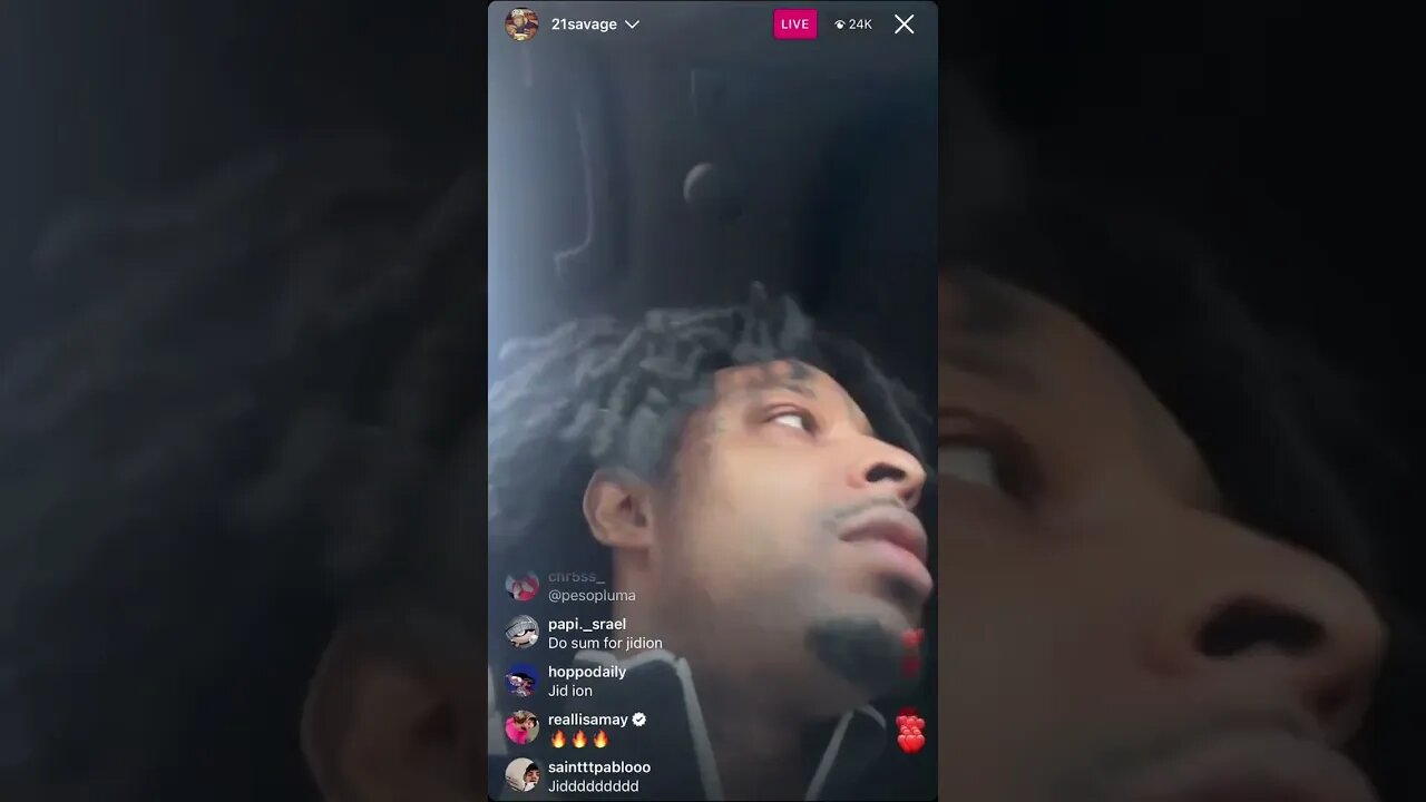 21 SAVAGE IG LIVE: 21 Savage Bumping Music Then Gets Trolled By Jidion (23/04/23)