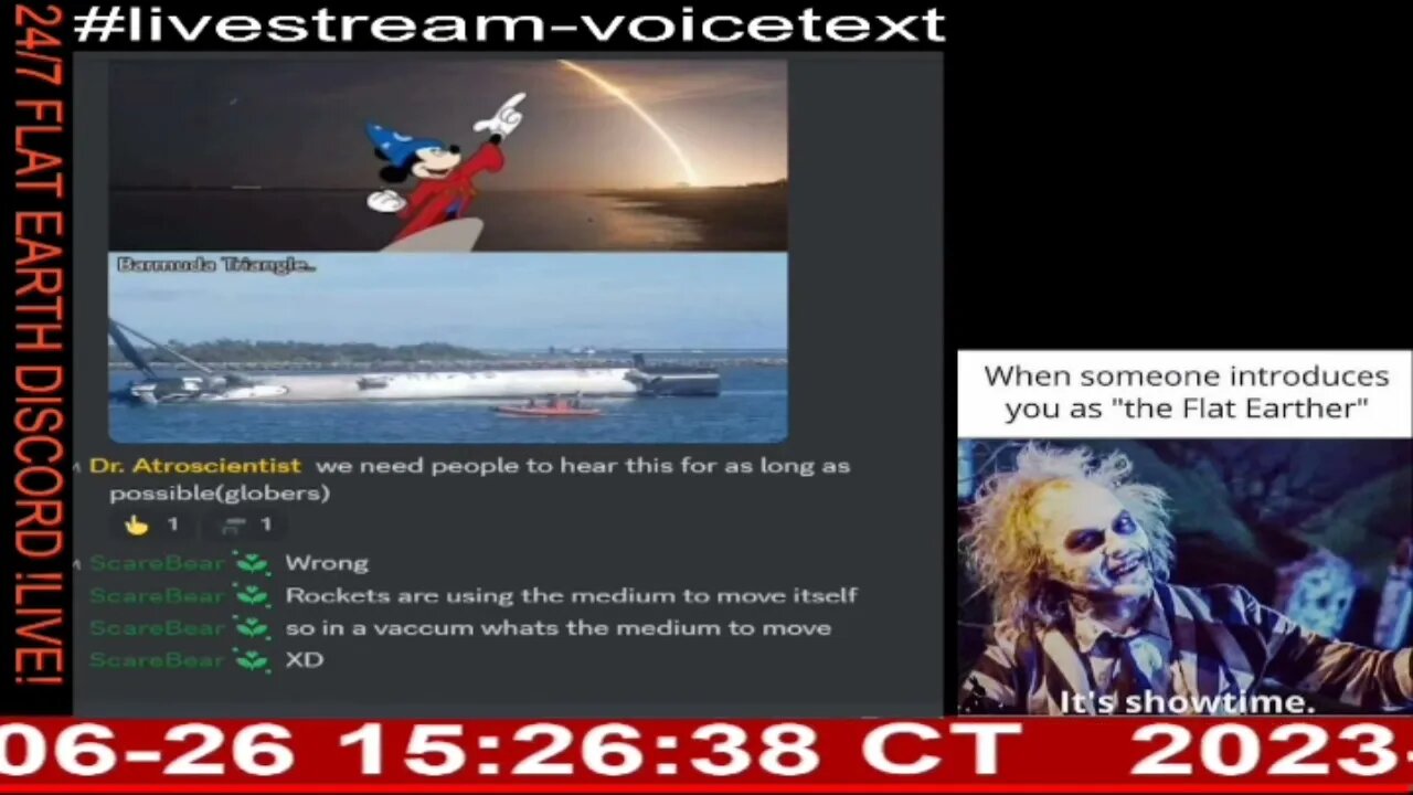 24/7 Flat Earth Discord Channel - RocketMan24 Returns To The Server