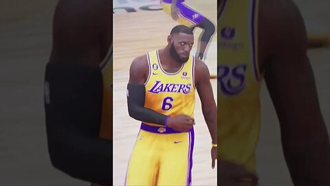 LeBron James was hot I almost missed that layup 😂😆😂😆 #nba2k23 #lakers #lebronjames