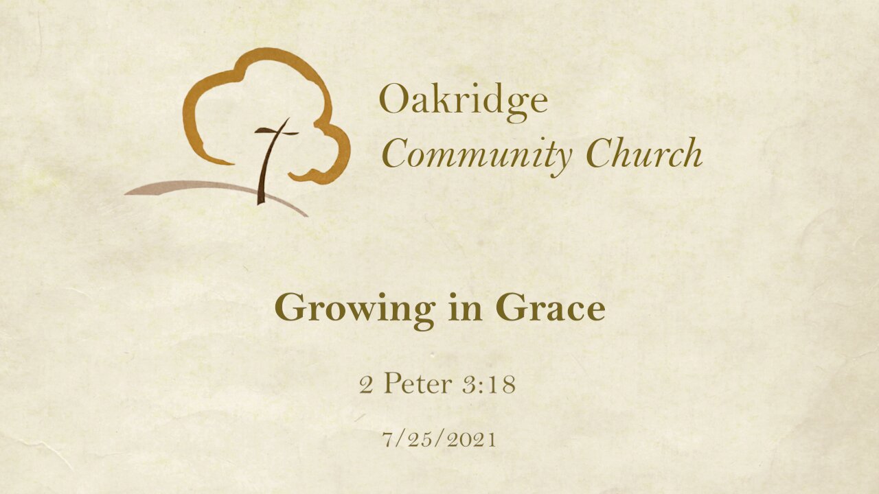 Growing in Grace