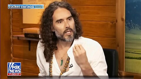 Russell Brand unhinged rant after Tucker calls him "public intellectual"