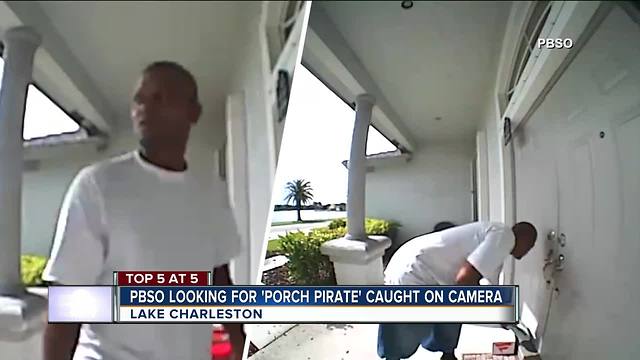 PBSO searches for 'porch pirate' in Lake Charleston