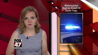 Motorcyclist hurt in crash