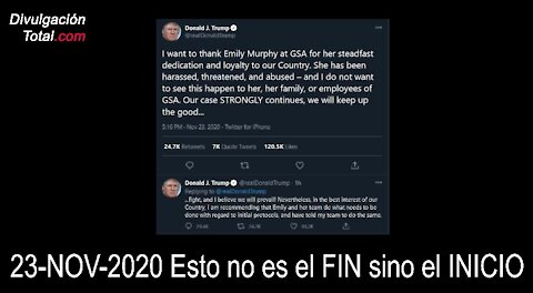 23-NOV-2020 Este no es el FIN sino el INICIO