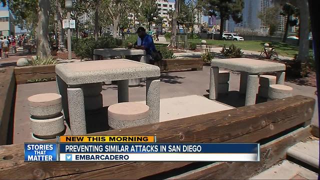 Anti-terror measures hiding in plain sight along boardwalk of Embarcadero