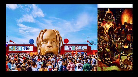 Travis Scott Sells Satanism To Blacks Astroworld Mimics Christ In Limbo Heironymus Bosch Painting