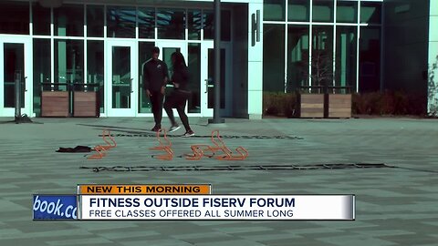 Only one person shows up to free fitness class outside Fiserv Forum