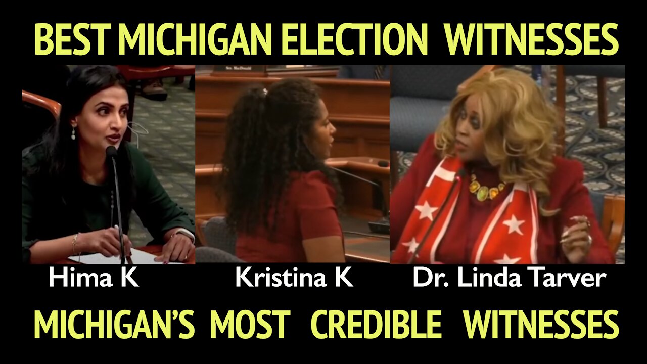 [BEST WITNESSES] MICHIGAN SENATE, 1st + 2nd of DECEMBER