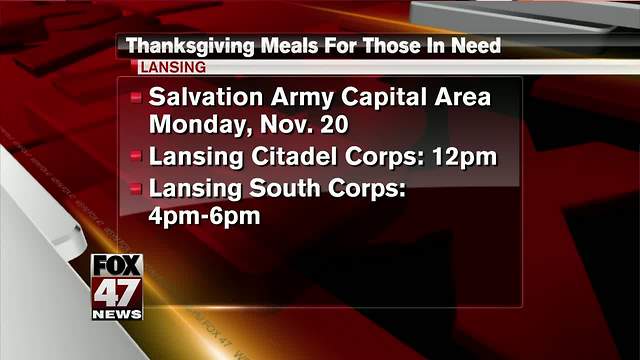 Salvation Army hosts Thanksgiving meals for those in need