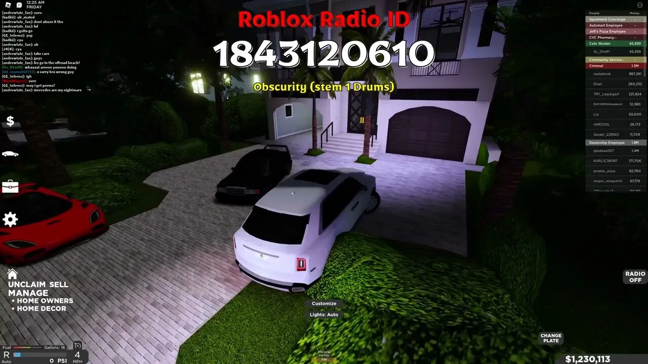 Obscurity Roblox Radio Codes/IDs