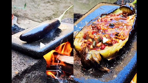 Yummy cooking egg plant - Outdoor (Delicious Yum Yum!!)