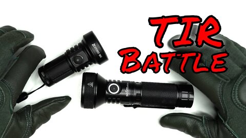 TIR flashlight beamshot comparison l Speras M4 vs. Sofirn IF22a