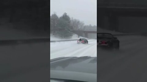 Snowstorm. Bad road condition. No Problem