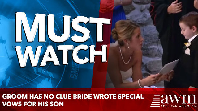 Groom Has No Clue Bride Wrote Special Vows For His Son, Everyone In The Room Ends Up In Tears