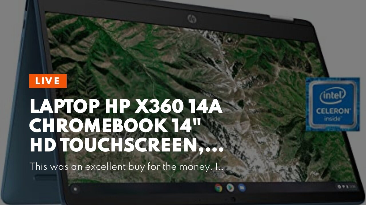 Laptop HP X360 14a Chromebook 14" HD Touchscreen, Entertaining from Any Angle Intel Celeron, 4G...