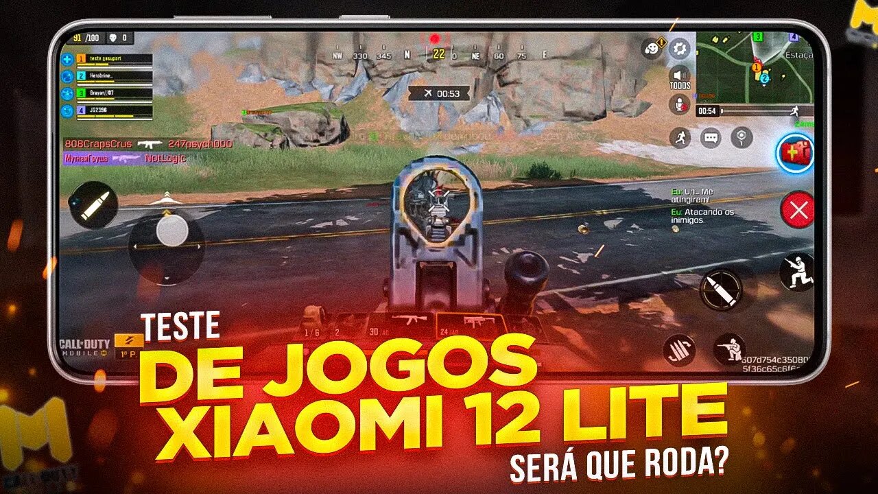 XIAOMI 12 LITE - Teste de JOGOS! COD Mobile, será que roda liso?