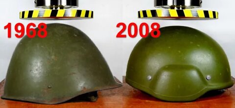 HYDRAULIC PRESS vs OLD AND NEW ARMY HALMET
