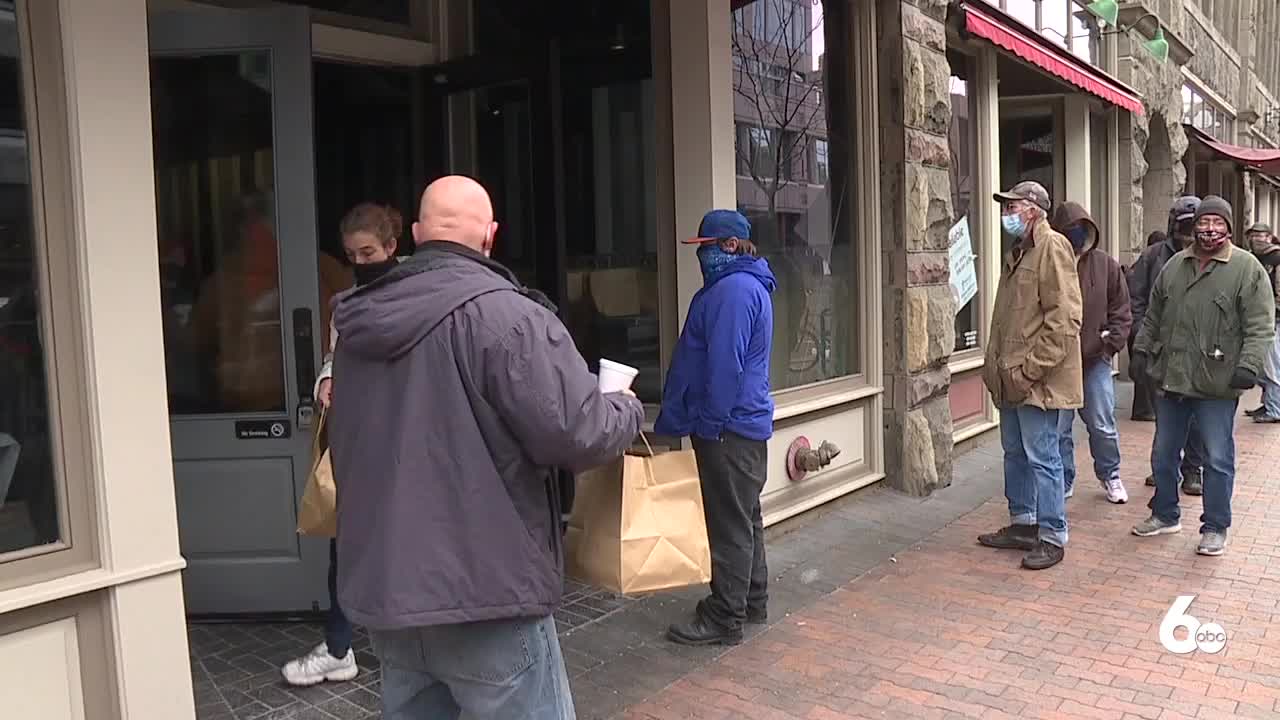 Mai Thai, Union Block Hand Out Boxed Meals