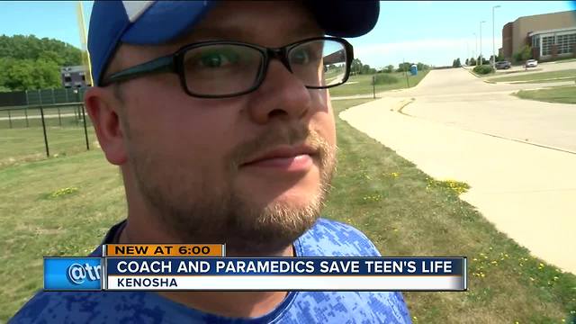 Kenosha baseball coach saves teens life during practice