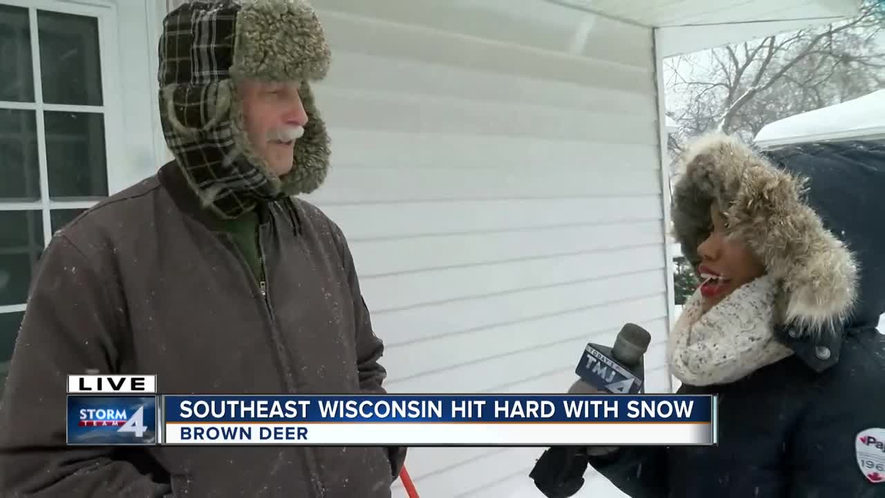 Southeastern Wisconsin pelted hard with snowfall