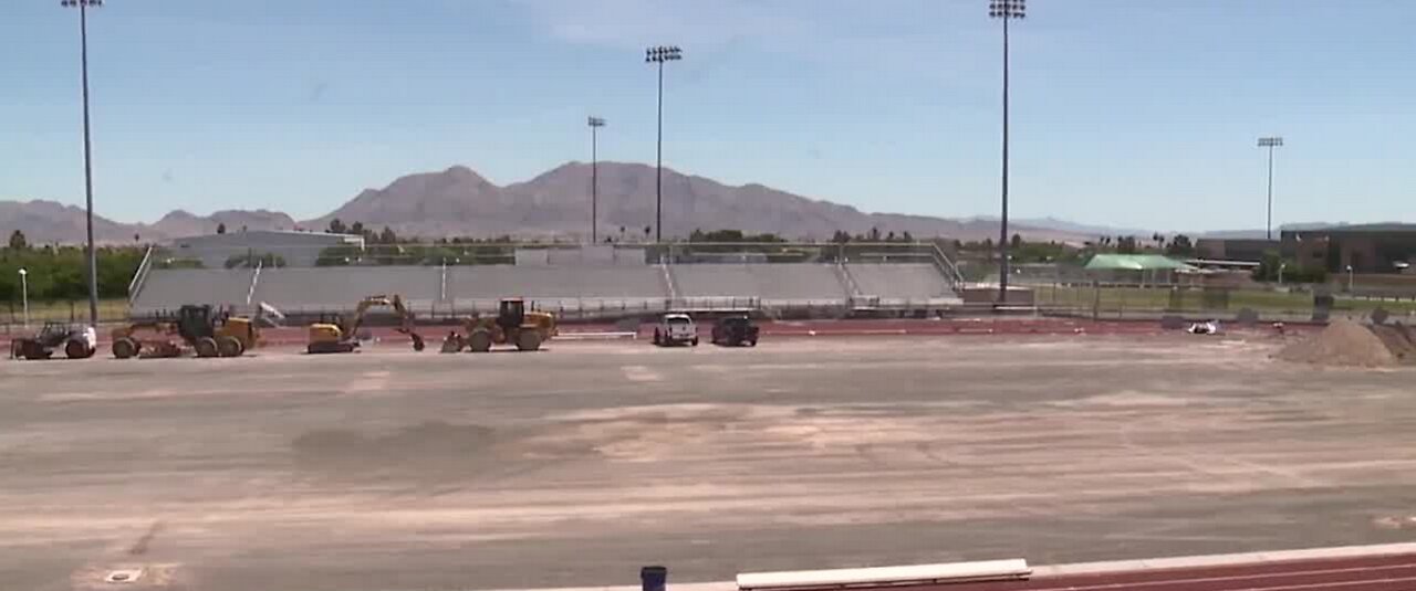 Turf installation at local high school