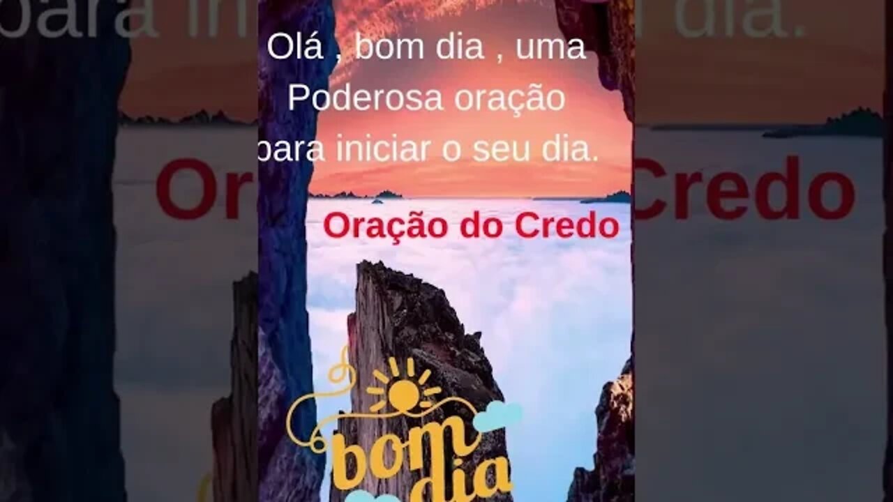 Poderosa oração para iniciar o seu dia - Oração do Credo #shorts