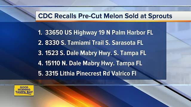 CDC recalls melon sold in Tampa Bay area