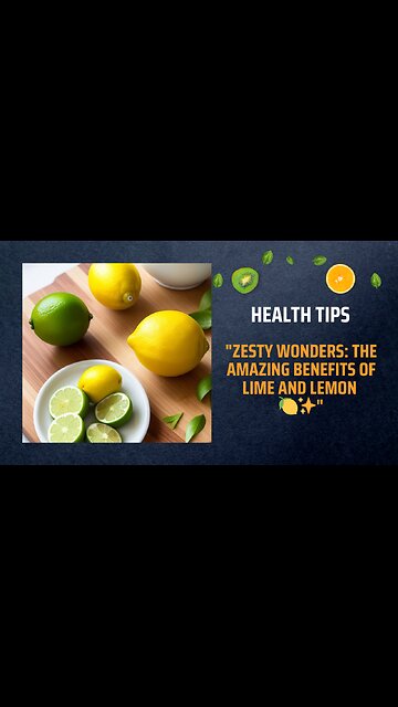 "Zesty Wonders: The Amazing Benefits of Lime and Lemon 🍋✨"