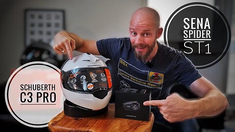 SENA ST1 Spider install on Schuberth C3 Pro