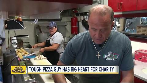 Tough-talking Largo pizza maker shows soft side for charity after sister's death from breast cancer