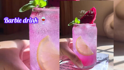 Barbie pink drink |summer's refreshing drink