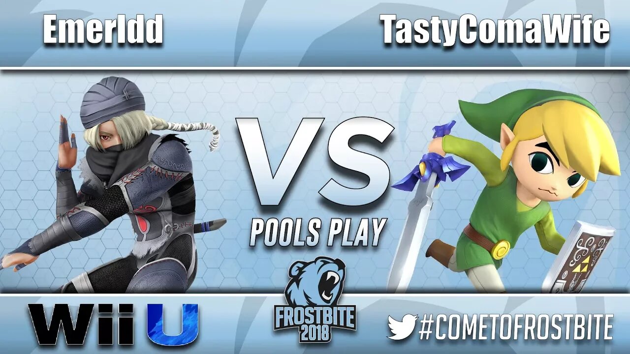 Emerldd (Sheik) vs. TastyComaWife (Toon Link) - Wii U Pools Play - FrostBite 2018