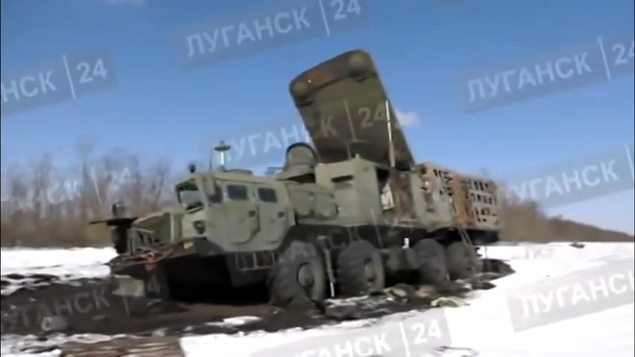 Destroyed Ukrainian SAM system S-300PS in the territories of the LPR near the city of Svatovo