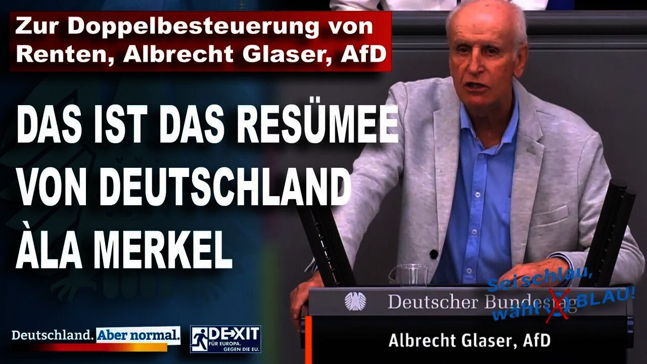 Zur Doppelbesteuerung von Renten, Albrecht Glaser, AfD