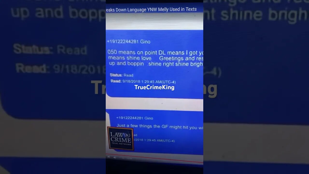 “Just a few things the Godfather of the Bloods might hit you with” YNW Melly Texts