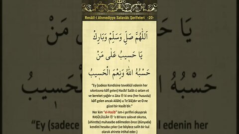 Resaili Ahmediyye Salavat-ı Şerifeleri-20