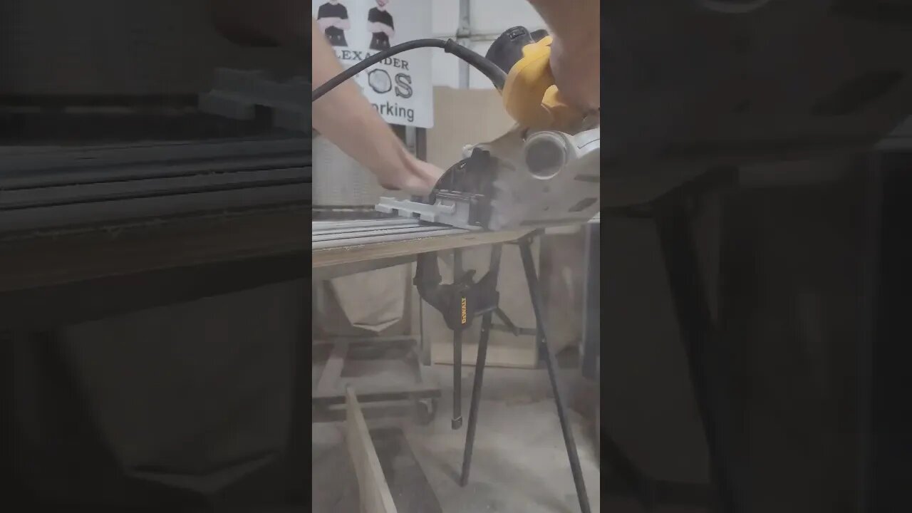 Compound Miter Cuts With The Track Saw #woodworking #shorts #youtubeshorts