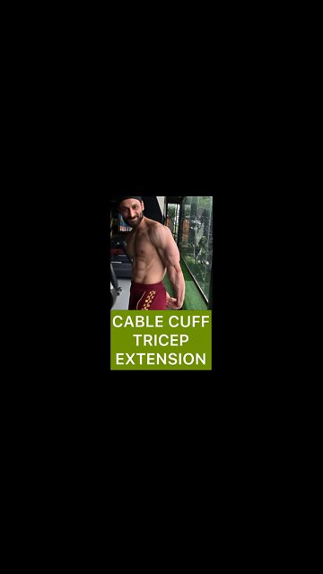 CABLE CUFF TRICEP EXTENSION | Tricep Workout #shorts