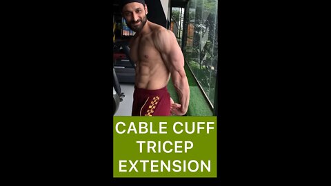 CABLE CUFF TRICEP EXTENSION | Tricep Workout #shorts
