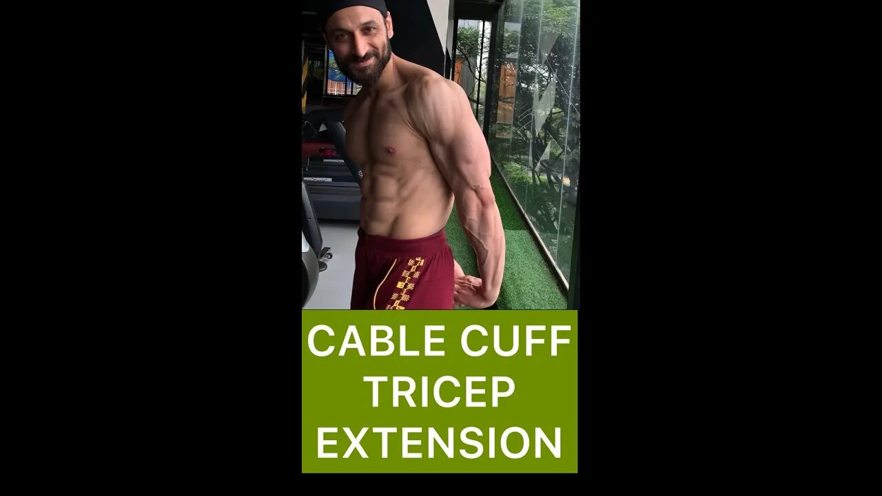 CABLE CUFF TRICEP EXTENSION | Tricep Workout #shorts
