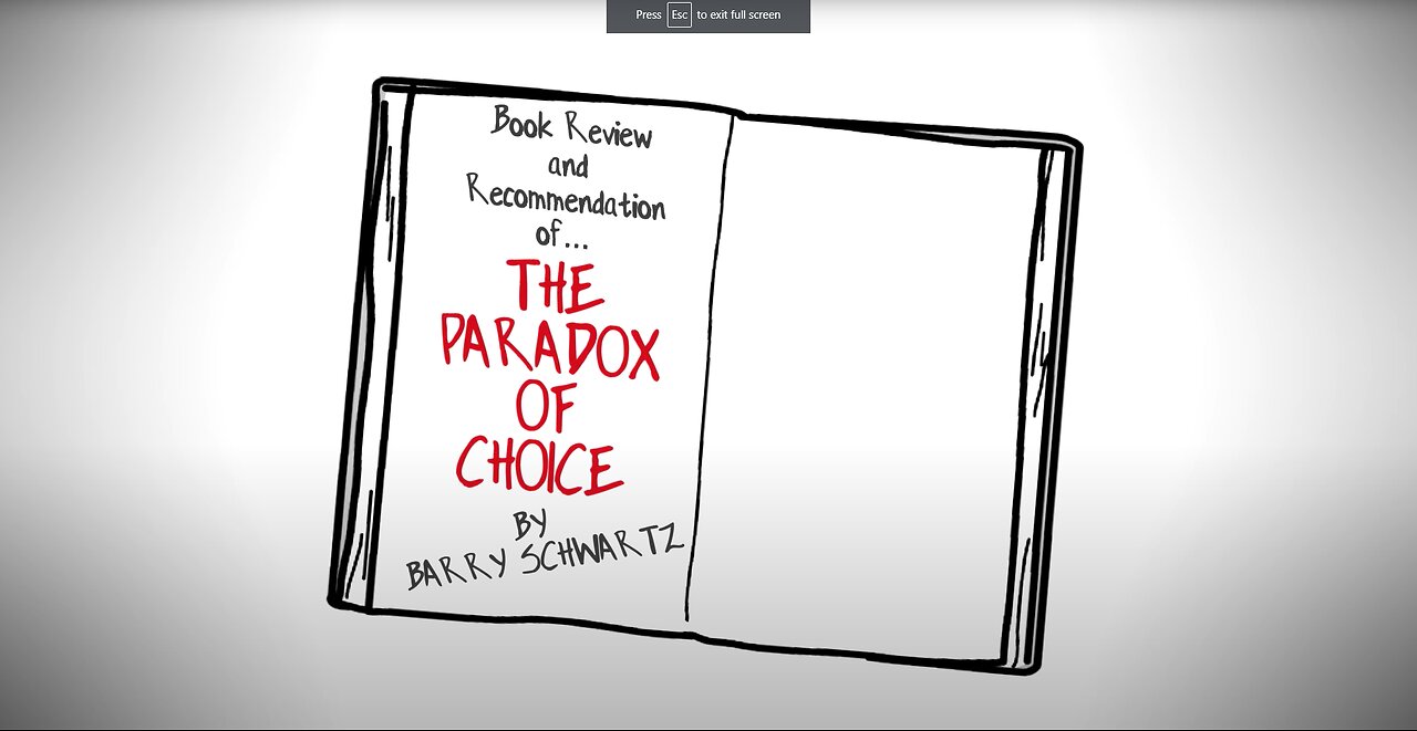 The Paradox of Choice by Barry Schwartz - Animation