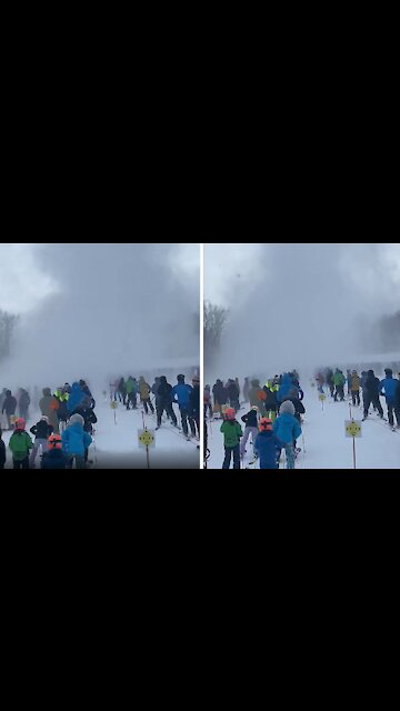 Snow twister in Vermont totally engulfs skiers