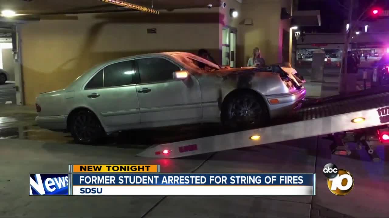 Former SDSU student arrested for a string of fires on campus